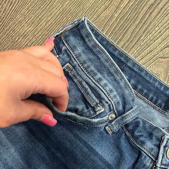 Ann Taylor Straight Leg Jeans Mid Rise Whisker Denim Medium Wash Blue Size 10/30 - Picture 8 of 13